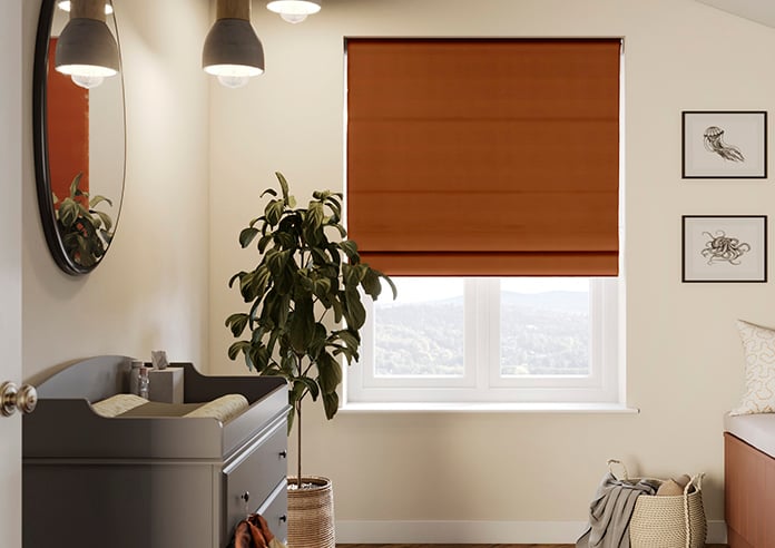 Shima Faux Silk, Rust - Twist&Fit Roman Blind - Image 3